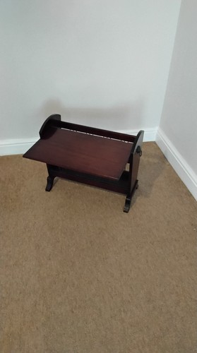 Vintage mahogany magazine rack - mahogany,