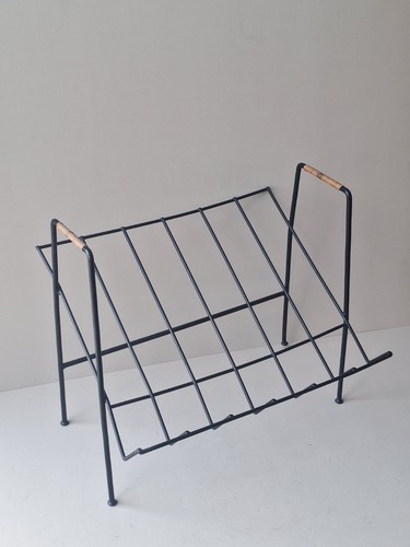 Vintage black magazine rack - black,