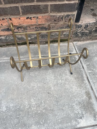 Metal magazine rack gold - metal,