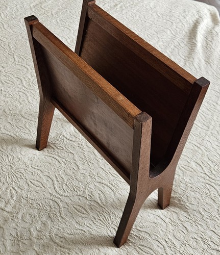 Vintage wooden magazine rack - magazine,
