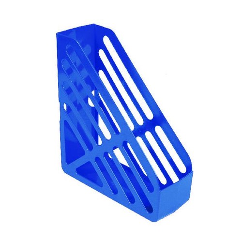 Blue magazine rack - magazine,
