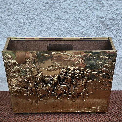 Vintage brass magazine - vintage, rack