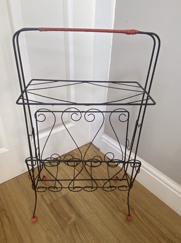 Vintage atomic magazine rack - vintage,