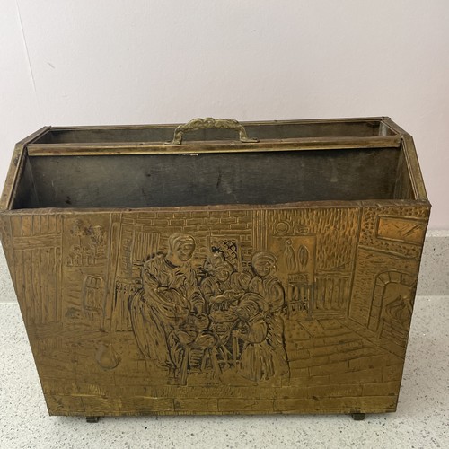 Vintage brass newspaper - brass, holder
