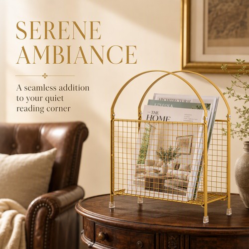 Metal floor magazine rack - metal,