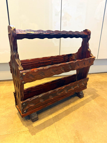 Wood freestanding magazine - freestanding,