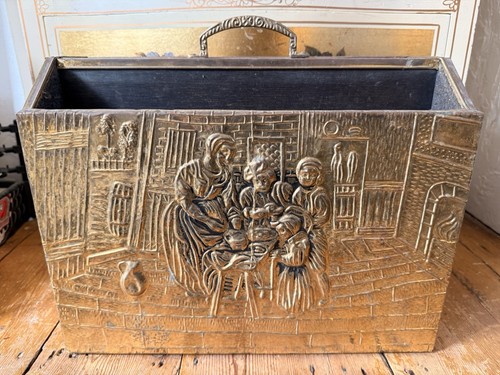 Vintage embossed brass pub - vintage,