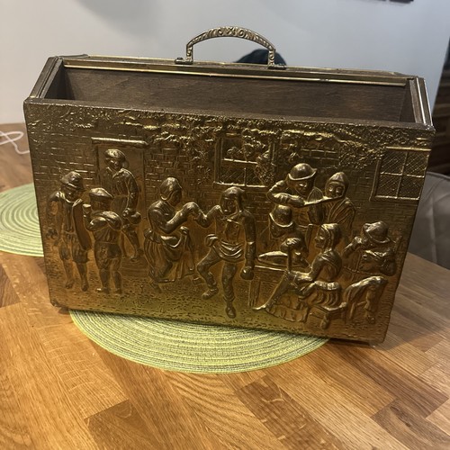 Vintage brass hammered - vintage,