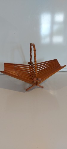 Vintage folding wooden bamboo - vintage,