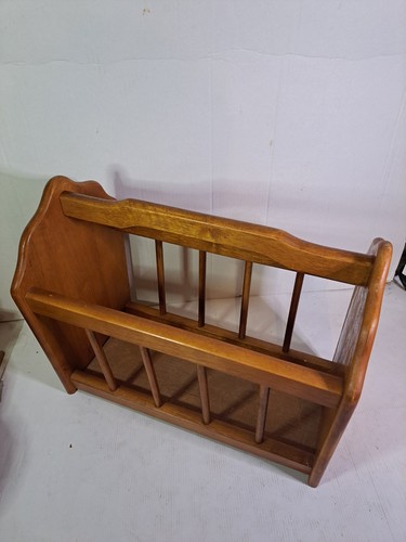Vintage wooden magazine rack - wooden,