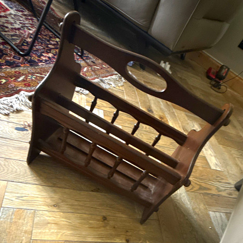 Wood freestanding magazine - wood,