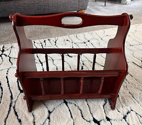 Vintage wooden magazine rack - wooden,