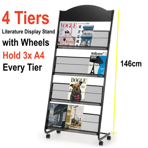 Tier magazine rack - 4-tier, a4