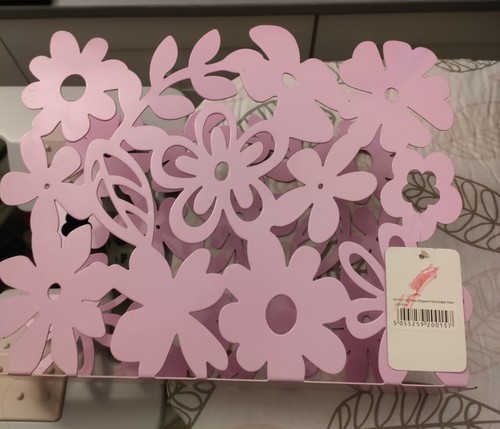 Pink flower metal magazine - metal,