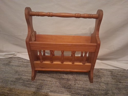 Vintage wooden magazine - wooden, rack