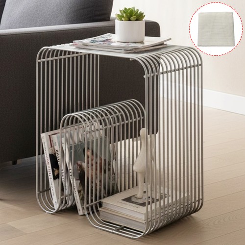 Metal wire side table magazine - metal,