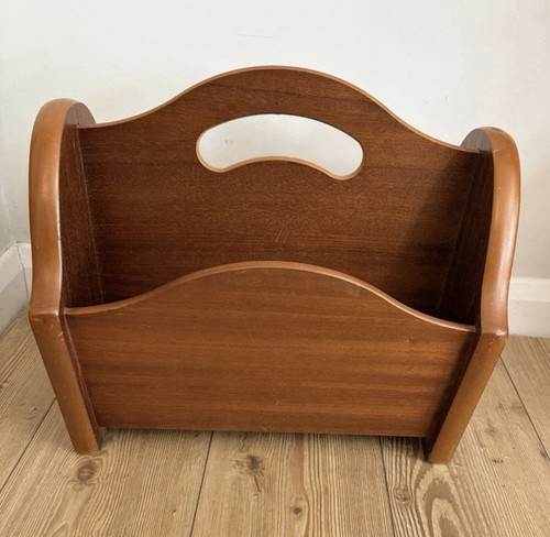 Vintage wooden magazine - wooden, rack