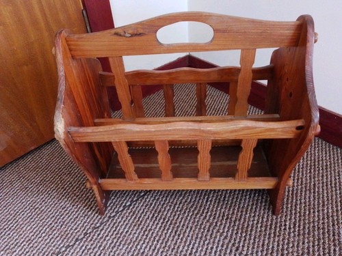 Vintage wooden magazine - vintage, rack