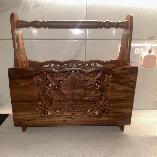 Hand carved wooden magazine - carved,