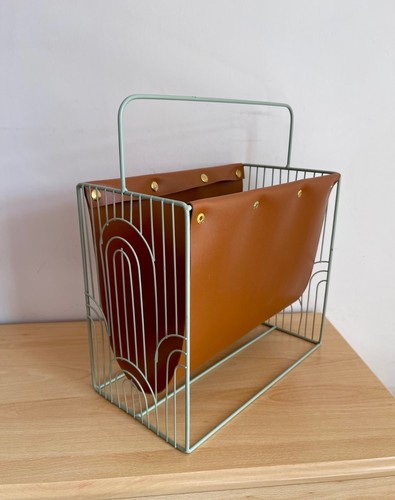 Vtg mid century green metal - mid,