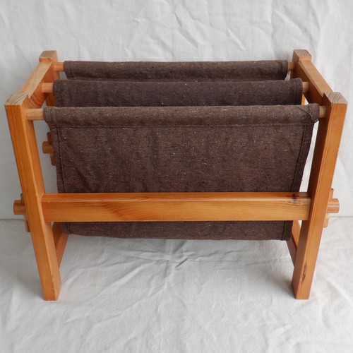 Vintage wood magazine rack - wood,