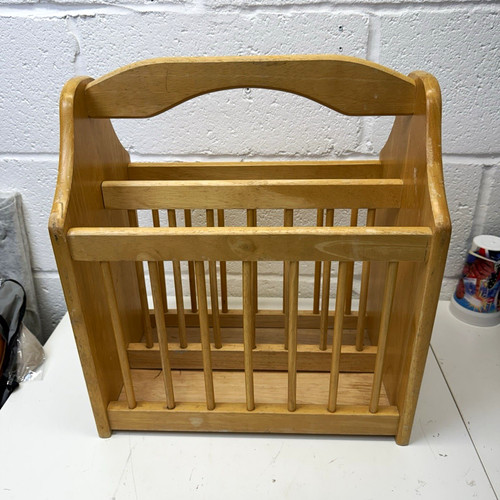 Wood freestanding magazine - wood,