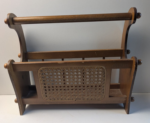 Vintage wooden magazine rack - wooden,