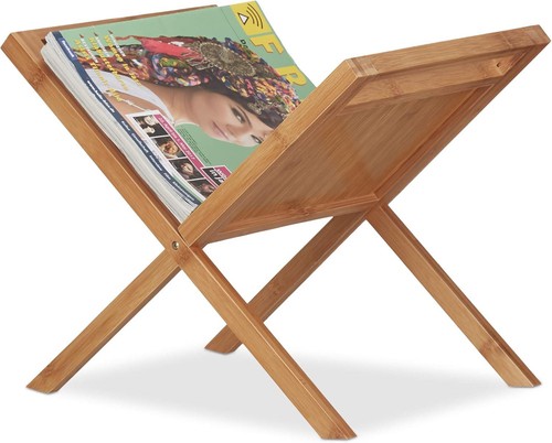 Bamboo wooden magazine rack - bamboo,