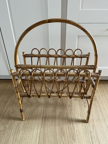 Vintage rattan bamboo magazine - vintage,