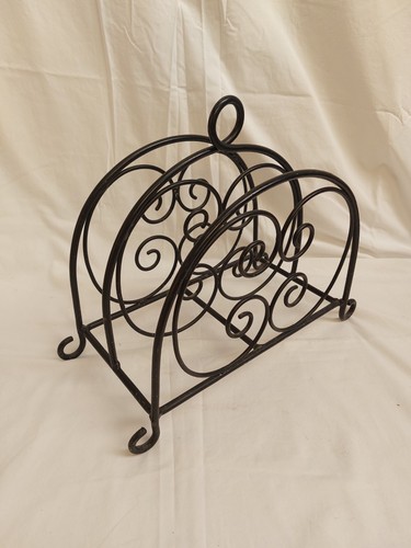 Cast metal retro magazine rack - metal,