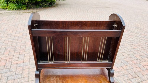 Vintage wood magazine rack - wood,
