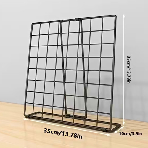 Black metal wire freestanding - black,